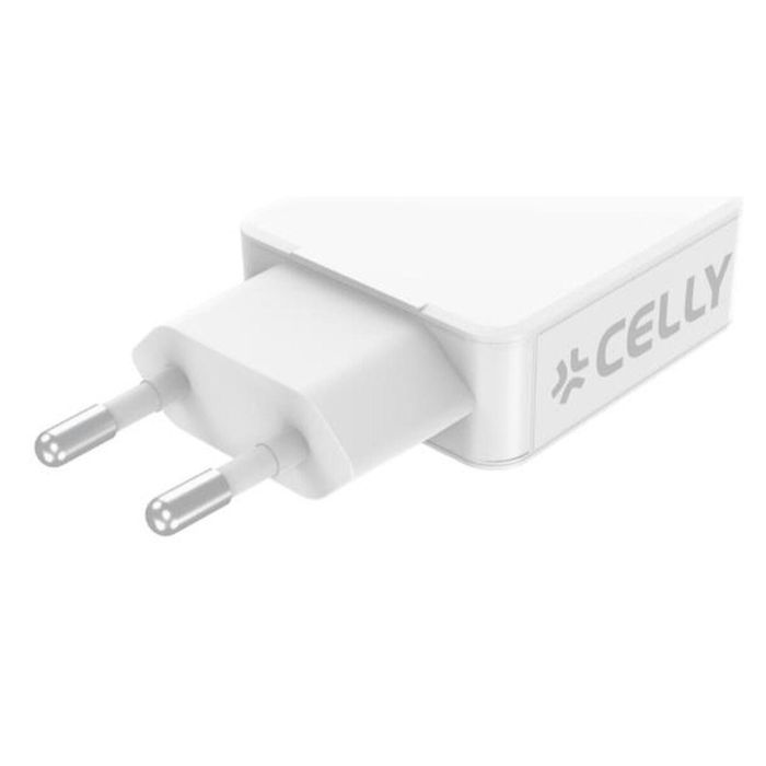 Cargador de Pared Celly SLIMTC1C1A45WWH Blanco 45 W 1 Cargador de Pared Celly SLIMTC1C1A45WWH Blanco 45 W 1