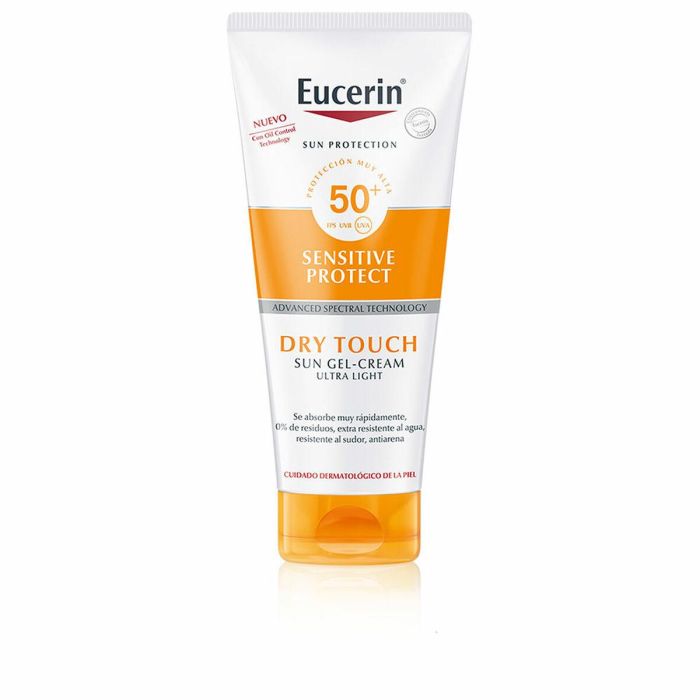 Eucerin Protector Solar Facial y Corporal Gel-Crema Oil Control SPF50+ Acabado Seco Ultraligero Rápida Absorción 200 ml