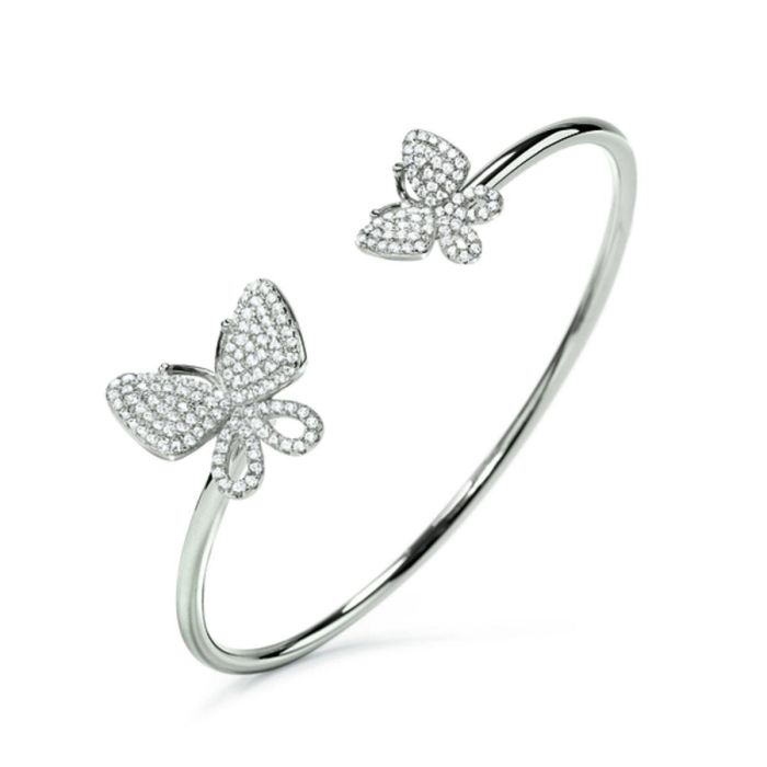 Brazalete Folli Follie Mariposas Plata de ley (Ø 55 mm) 5