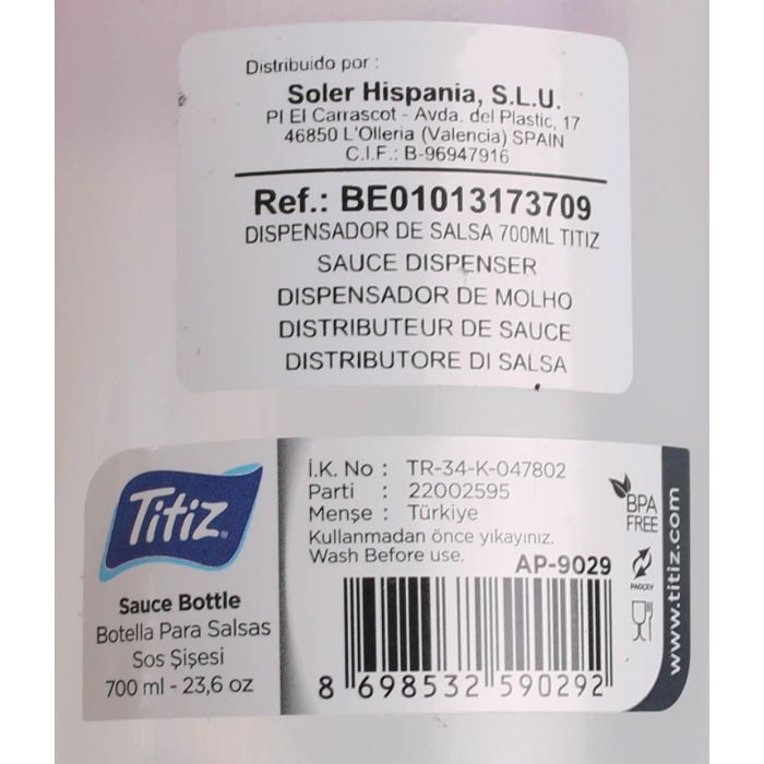 Dispensador De Salsa 400Ml Titiz (40 Unidades) 6