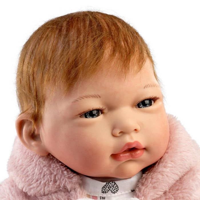 Muñecas Guca 10297 Muñeca Reborn Naiara con Pelo Natural 46 cm Cuerpo de Tela y Extremidades de Vinilo +3 años 2