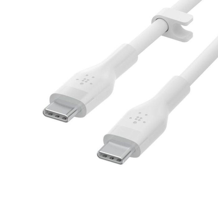 Belkin CAB009bt1MBW2PK Cable USB-C a USB-C Boost Charge de Silicona, 1m, Pack 2 Unidades (Blanco/Negro), Carga Rápida y USB PD 1