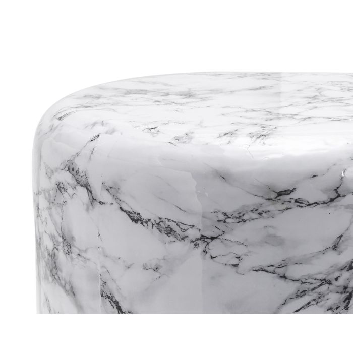 DKD Home Decor Mesita Auxiliar Moderno Blanco Dorado 50 x 45 x 50 cm 1