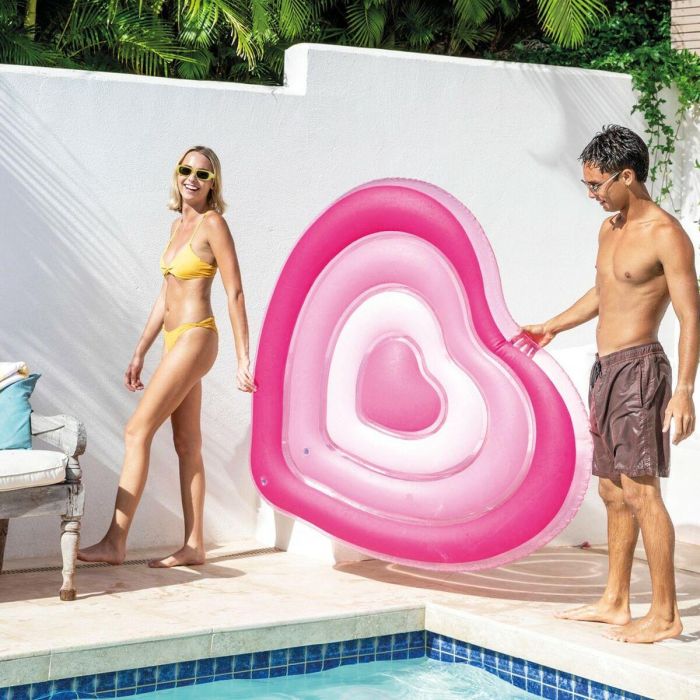 Colchoneta Hinchable Intex Corazón 135 x 155 x 25 cm Rosa (6 Unidades) 2 Colchoneta Hinchable Intex Corazón 135 x 155 x 25 cm Rosa (6 Unidades) 2