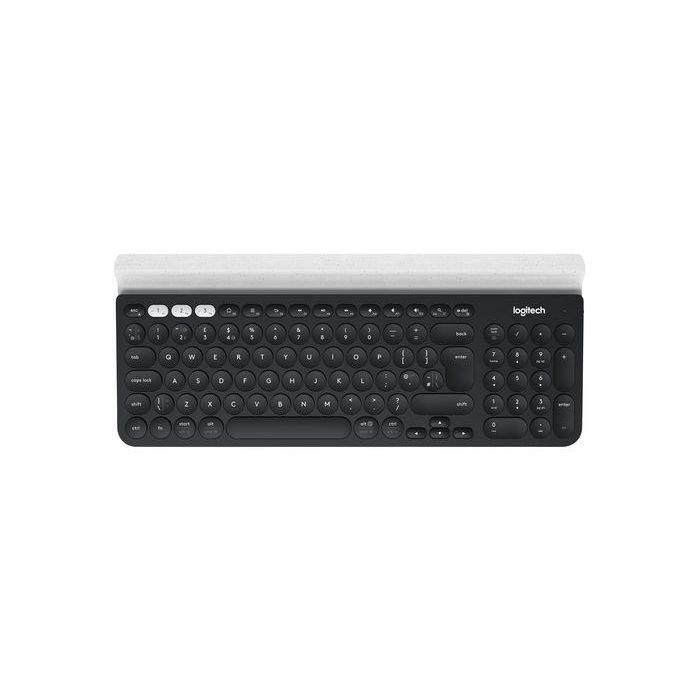 Logitech K780 Teclado Inalámbrico Multi-Dispositivo con Pad Numérico y Soporte Integrado. Conexión USB Unifying + Bluetooth. Compatible PC, Mac, Móvil.
