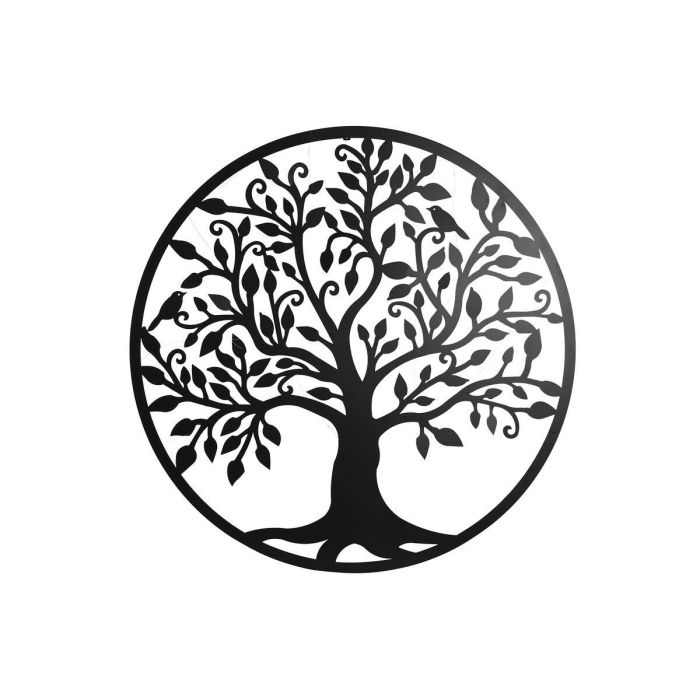 DKD Home Decor Decoración Pared Árbol Cottage Iluminada 25 LED Metal Negro 99x99x2 cm con Pilas AA 3 DKD Home Decor Decoración Pared Árbol Cottage Iluminada 25 LED Metal Negro 99x99x2 cm con Pilas AA 3