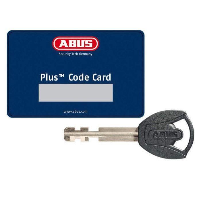 ABUS 1480/180 Candado de cadena de una sola pieza, eslabones 14 mm, funda de tela, cierre directo, cilindro Xplus, 2 llaves 1