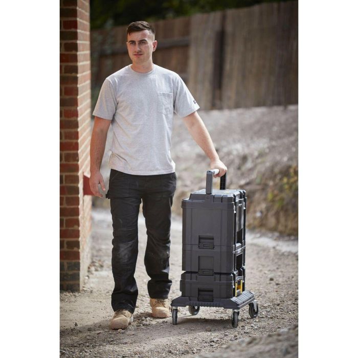 Stanley FMST1-71972 Módulo de Rodillos TSTAK FATMAX, 4 Ruedas 360° con Freno, Resina Resistente, Compatible PRO-STACK 4