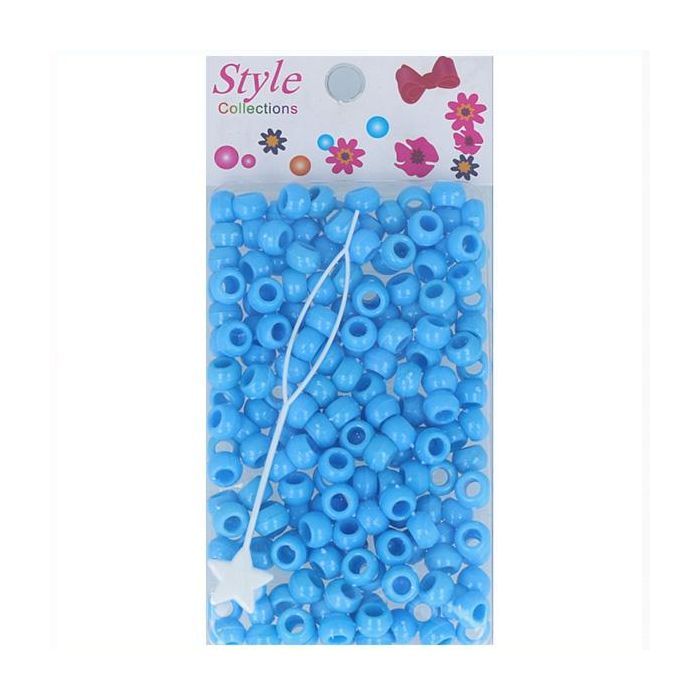 LB Bolitas de Plástico para Peinados Bd001-Azul Cielo