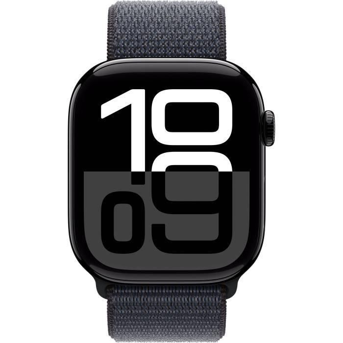 Apple Watch Series 10 GPS - 46 mm - Caja de aluminio en negro azabache - Correa deportiva Ink 1