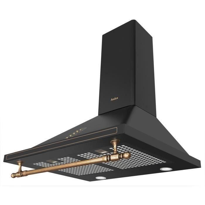 Campana extractora de pared decorativa retro - AMICA - OKC6212RA - 76/104 x 60 x 50 cm - Negro 0 Campana extractora de pared decorativa retro - AMICA - OKC6212RA - 76/104 x 60 x 50 cm - Negro 0