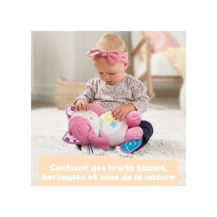 Vtech Baby VTE3417765750557 - Mi Dulce Gatito Nocturno Rosa - Peluche Interactivo para Bebés 3