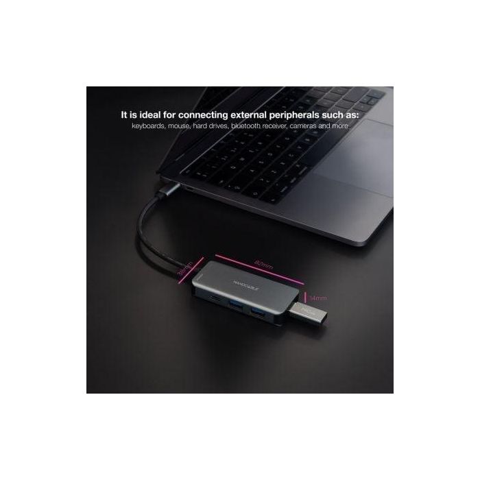 Nanocable 10.16.1005 Hub USB-C 3.2 Gen1 con 3 USB-A 3.0, 1 USB-C 3.2 Gen1 y 1 USB-C PD 100W Carga, Gris 15cm 3 Nanocable 10.16.1005 Hub USB-C 3.2 Gen1 con 3 USB-A 3.0, 1 USB-C 3.2 Gen1 y 1 USB-C PD 100W Carga, Gris 15cm 3