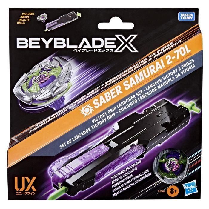 Hasbro G1862 Beyblade X Lanzador Premium Grip + Peonza Victory Grip Colección, Idiomas Español/Inglés +8 Años 4