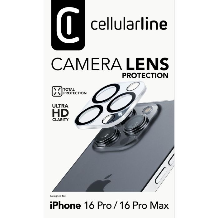 Cellularline Camera Lens Protection iPhone 16 Pro / Max Clear 1 Cellularline Camera Lens Protection iPhone 16 Pro / Max Clear 1