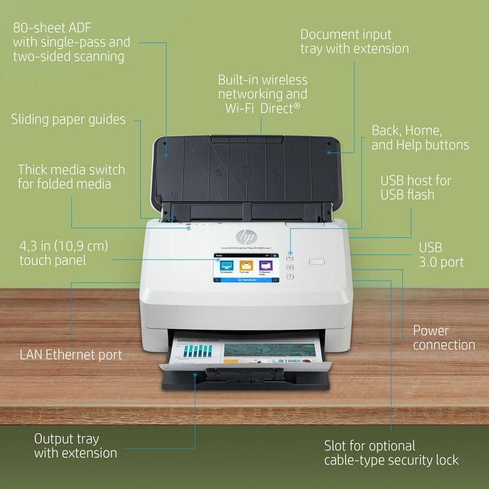 HP N7000 snw1 ScanJet Enterprise Flow Escáner de Alto Volumen, 75 ppm, 7500 páginas/día 4 HP N7000 snw1 ScanJet Enterprise Flow Escáner de Alto Volumen, 75 ppm, 7500 páginas/día 4