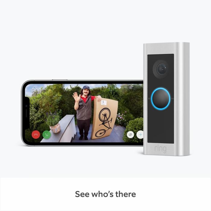 Amazon Ring Spotlight Cam Pro Battery, Cámara de Seguridad Exterior, Batería, Color Blanco 9