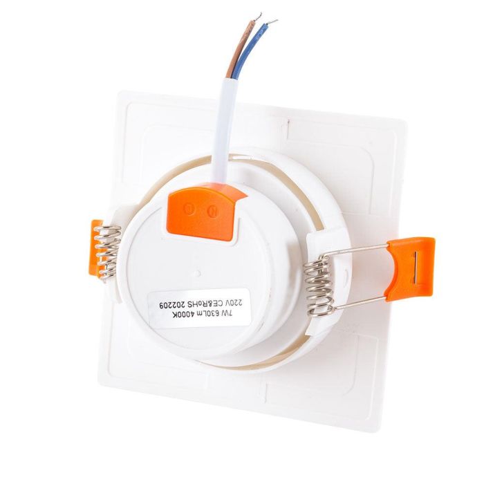Foco Downlight LED Rectangular Basculante 7W 630Lm Blanco Frío 6000K IP20 CRI 80 40.000H Aluminio [HO-DLPL-CUAD-7W-CW] 4