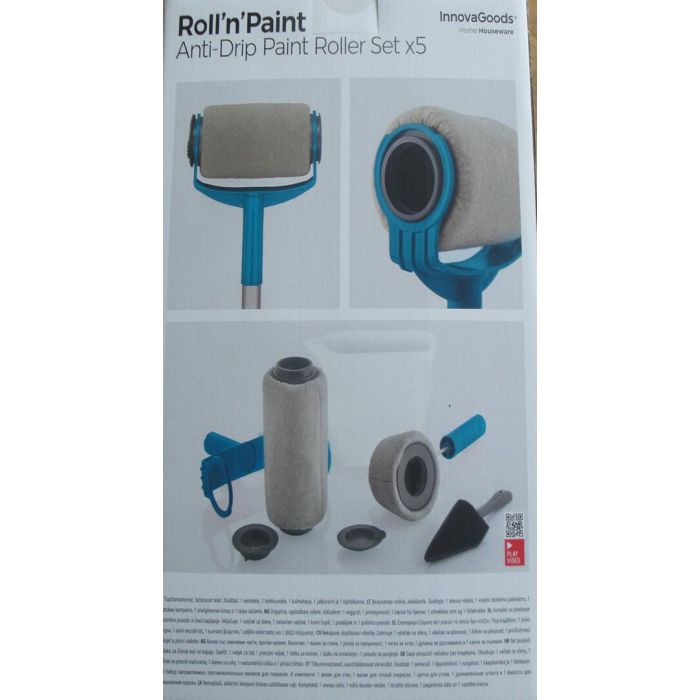 Set de Rodillos de Pintura Recargables Antigoteo Roll`n`Paint InnovaGoods 5 Piezas 1 Set de Rodillos de Pintura Recargables Antigoteo Roll`n`Paint InnovaGoods 5 Piezas 1