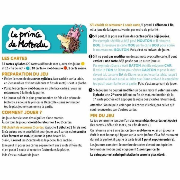 Nathan The Prince of Motordu Juego de Cartas para Escribir, Torcer y Robar Palabras - Tiempo de Juego 10 Minutos 1
