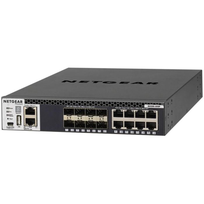 NETGEAR M4300-8X8F Switch Gestionado L3 8x 10G Ethernet 8x SFP+ Montaje en Rack 1U 1