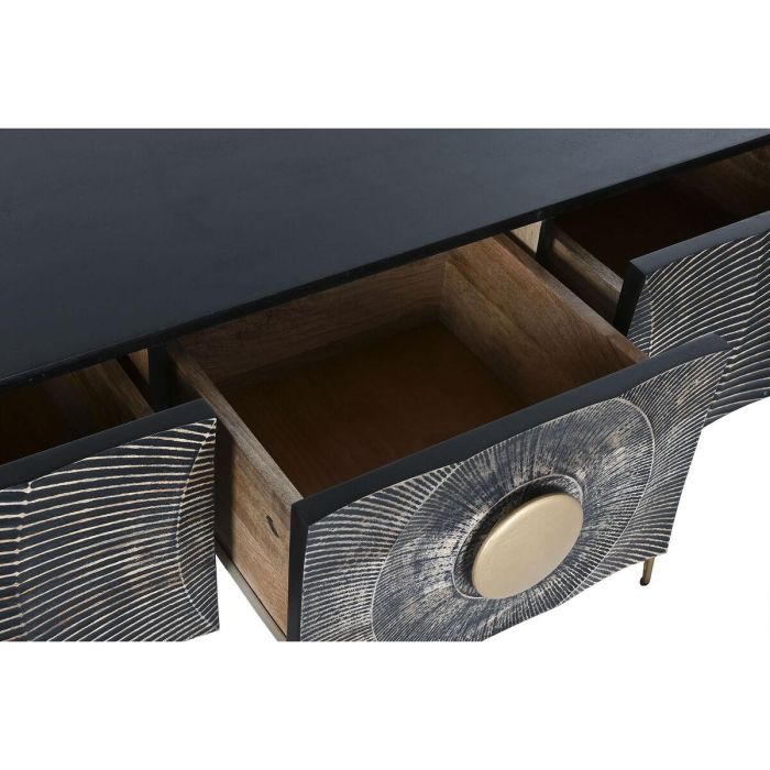 Consola Home ESPRIT Negro Dorado Metal Madera de mango 120 x 38 x 76 cm 5