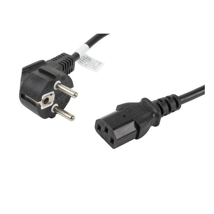 Lanberg CA-C13C-11CC-0018-BK Cable de Alimentación C13 a CEE7/7 Negro 1.8m