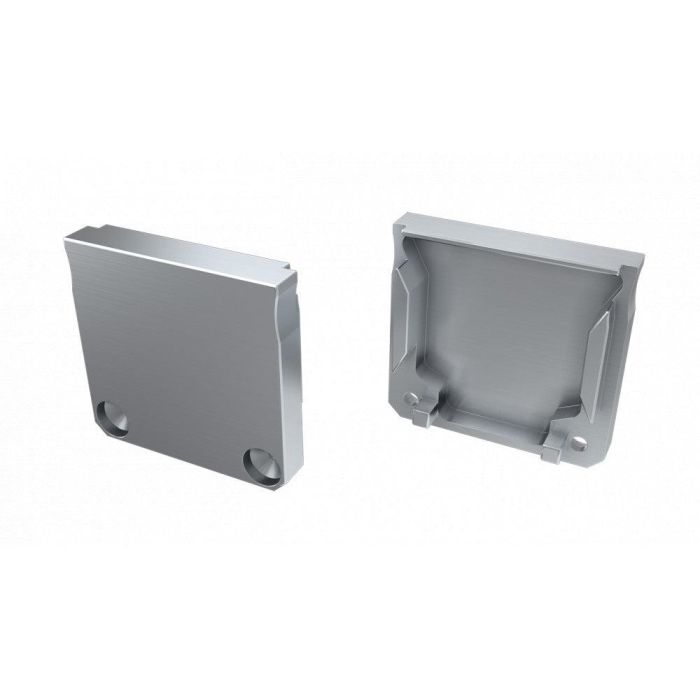 DILEDA Tapón Final para Perfil con Agujero Extraíble, Color Blanco 4