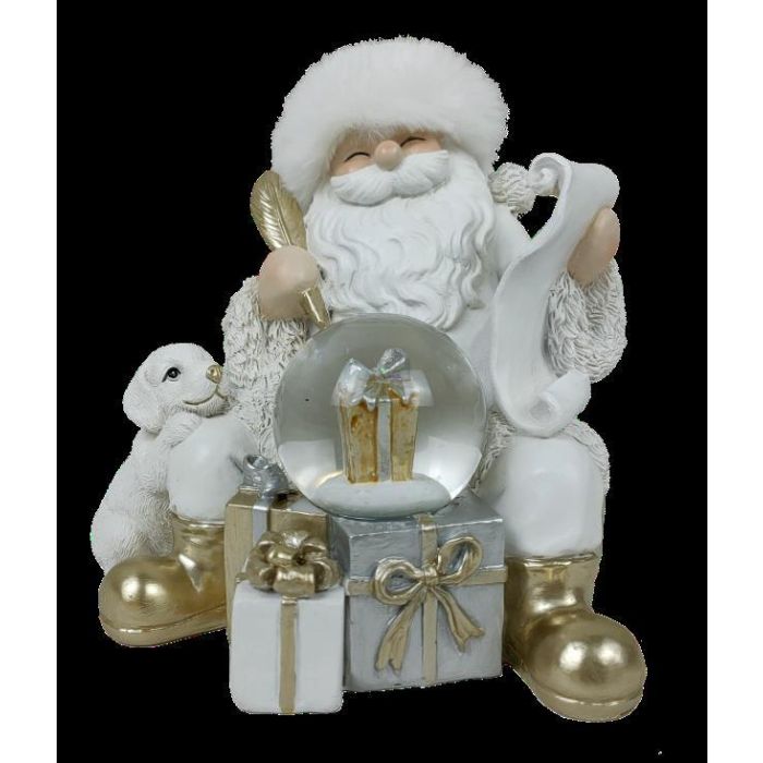 DKD Home Decor Figura de Navidad Moderna Bola de Resina 12x14x14 cm - Pack 2 Unidades Surtido Aleatorio