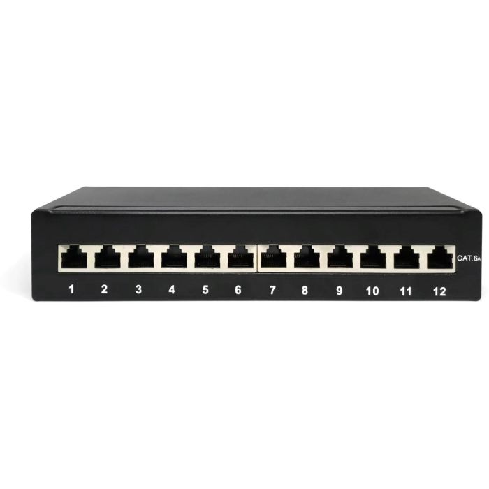 Digitus 1HE 12-Port Cat6A Patchpanel Apantallado Negro 3