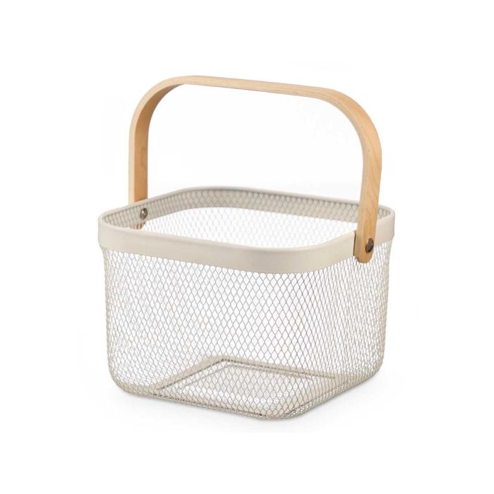 Cesta Cuadrada Asa Crema Kinvara 26x30x24cm (12 Unidades) 1 Cesta Cuadrada Asa Crema Kinvara 26x30x24cm (12 Unidades) 1