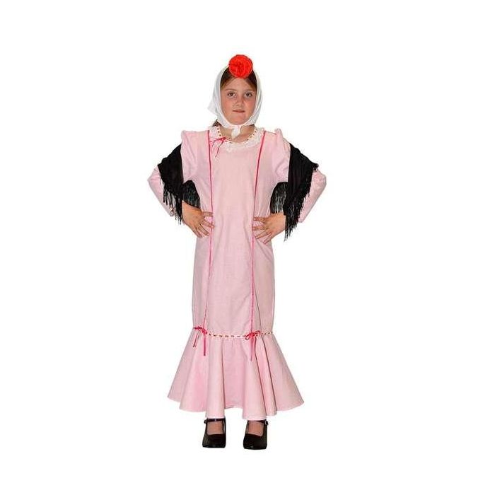 Creaciones Llopis t-4 Disfraz infantil Chulapa Rosa 9-11 Años con Vestido, Chal y Pañuelo Creaciones Llopis t-4 Disfraz infantil Chulapa Rosa 9-11 Años con Vestido, Chal y Pañuelo