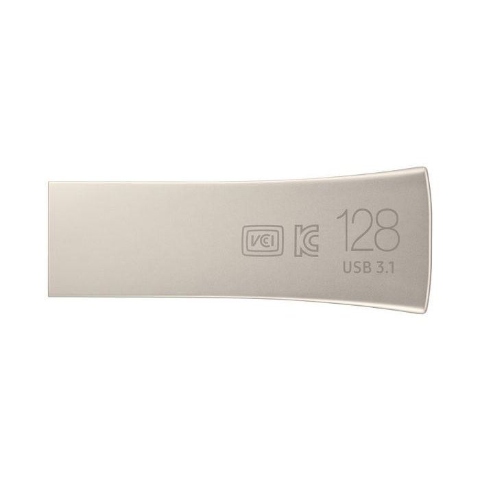 Samsung BAR Plus 128GB Memoria USB 3.1 300/30MB/s, Cuerpo Metálico con Anilla, Resistente a Agua, Golpes y Temperatura 1