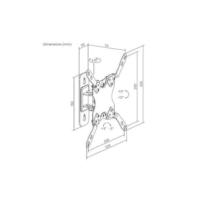 AISENS - SOPORTE ECO GIRATORIO, INCLINABLE Y NIVELABLE PARA MONITOR/TV 20KG (1 PIVOTE) DE 13-42, NEGRO 3 AISENS - SOPORTE ECO GIRATORIO, INCLINABLE Y NIVELABLE PARA MONITOR/TV 20KG (1 PIVOTE) DE 13-42, NEGRO 3