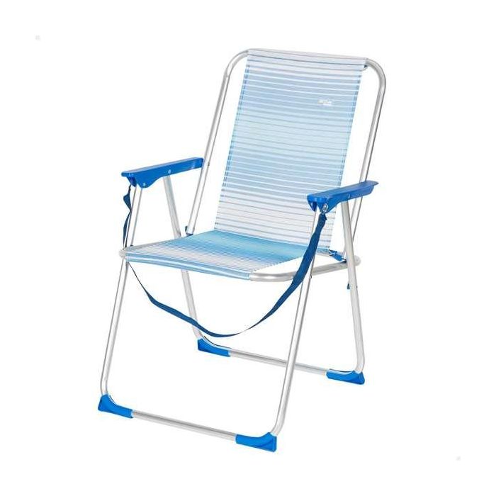 Silla pleg alu fija 44x45x76 cm-textileno c/cinta-mallorca Silla pleg alu fija 44x45x76 cm-textileno c/cinta-mallorca