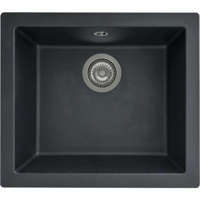 Stradour STR3579432001802 Fregadero de Resina 1 Tanque Negro Empotrable o de Superficie