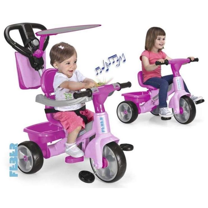 Triciclo baby plus music rosa 91,2x98,3x51,5 cm 8