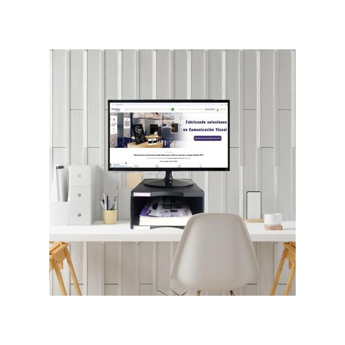 Archivo 2000 Soporte para Monitor Poliester 100% Reciclado Compartimento A4 y Folio Negro 360x300x145 mm 2