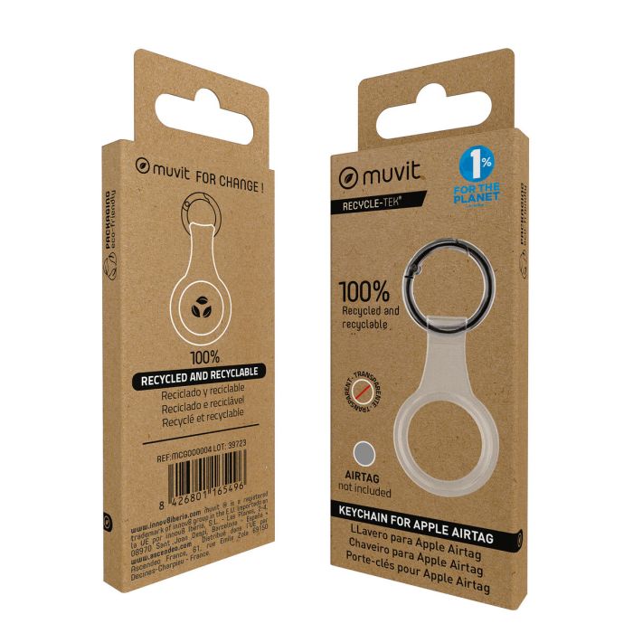 muvit for change funda llavero compatible con Airtag transparente 2 muvit for change funda llavero compatible con Airtag transparente 2