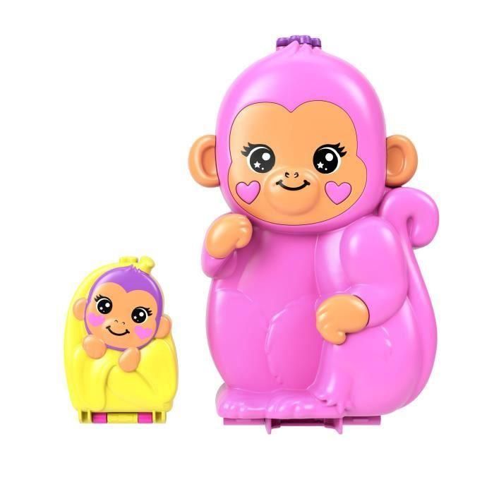 Set Cofre Mama Mono Y Bebe Polly Pocket Hwp04 Mattel 2 Set Cofre Mama Mono Y Bebe Polly Pocket Hwp04 Mattel 2