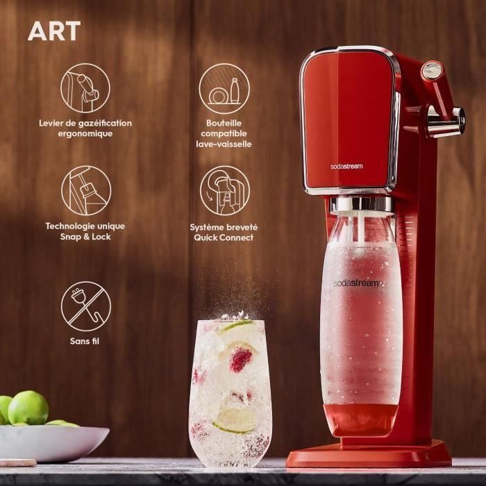 Máquina de agua con gas - SODASTREAM - ART Mandarine - Con 1 botella de 1L, compatible con lavavajillas + 1 recarga de gas de 60L 3 Máquina de agua con gas - SODASTREAM - ART Mandarine - Con 1 botella de 1L, compatible con lavavajillas + 1 recarga de gas de 60L 3