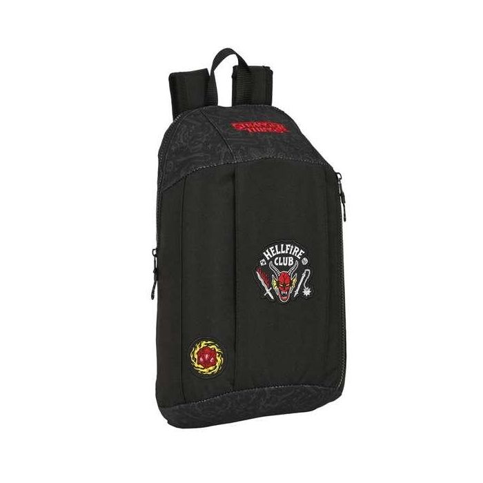 Mochila de Senderismo Stranger Things Negro 22 x 39 x 10 cm