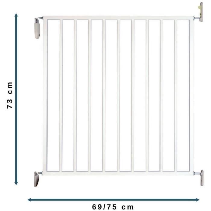 Barrera de seguridad infantil NORDLINGER PRO VOGUE - 69 a 75 cm - Giratoria - Fácil apertura 4