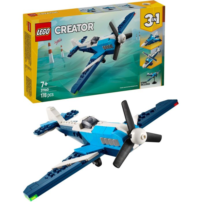 LEGO 31160 Creator 3-en-1: Avión de Carreras. Juego de Construcción para Niños y Niñas 7+ años. 178 Piezas 2