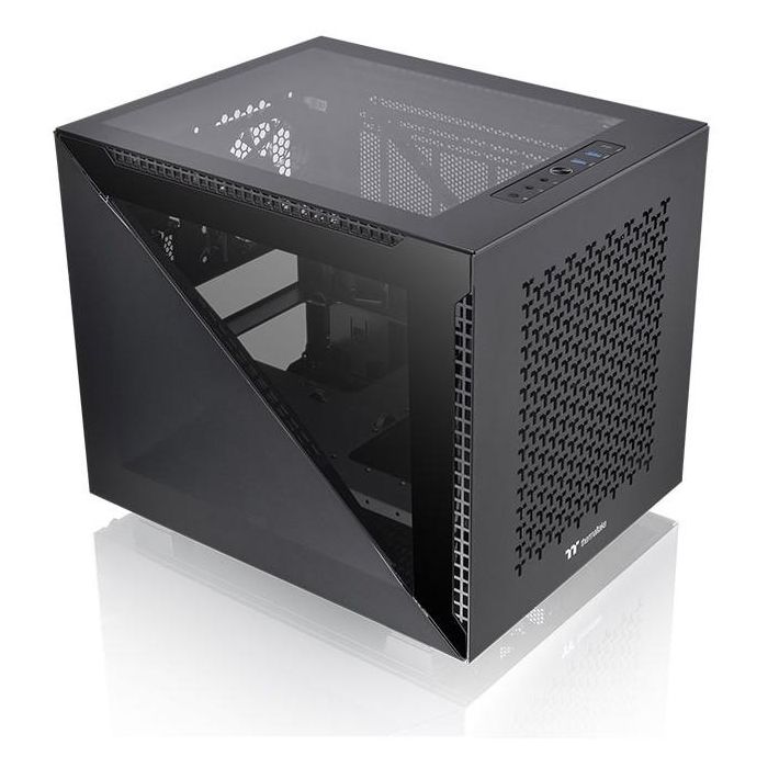 Thermaltake Divider 200 TG Air Black Micro Torre PC con Vidrio Templado 4