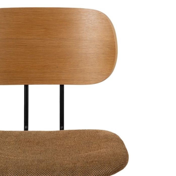 Silla Natural-Marrón Tejido-Metal Salón 48 X 55 X 82,50 cm