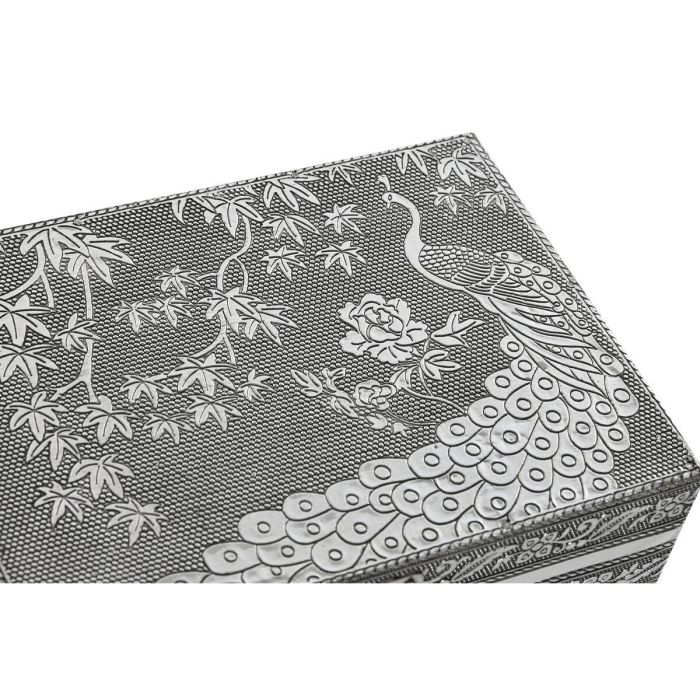 Joyero Indio DKD Home Decor Plateado Verde 12.5 x 8.5 x 17.5 cm 2 Joyero Indio DKD Home Decor Plateado Verde 12.5 x 8.5 x 17.5 cm 2