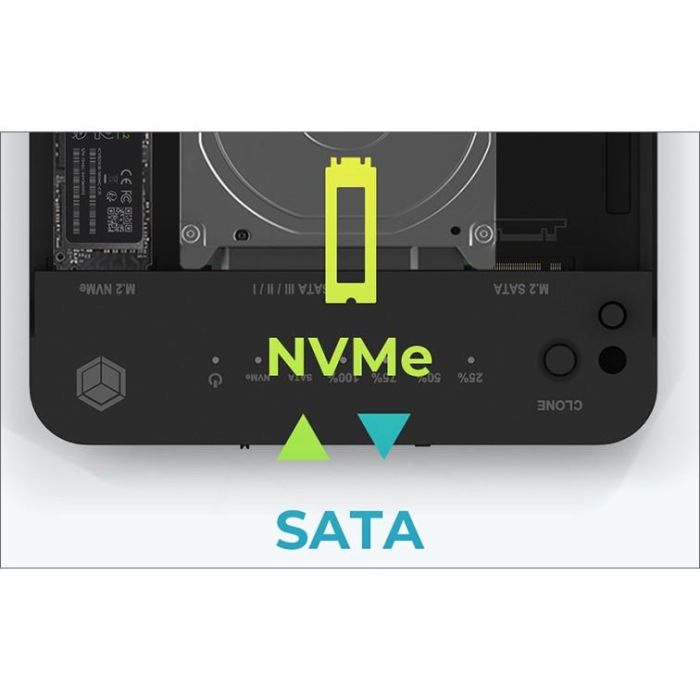 ICY BOX Dockingstation 6.4cm (2.5) & SATA & M.2 NVMe - USB 3.2 9