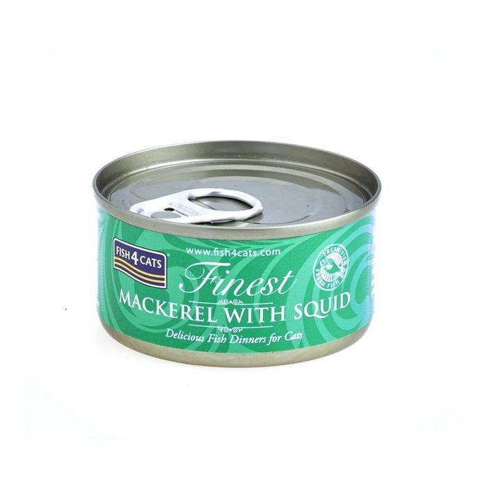 Comida para gato FISH4DOGS FISH4CATS Mackerel with squid Pescado 70 g Comida para gato FISH4DOGS FISH4CATS Mackerel with squid Pescado 70 g