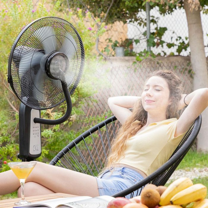 Ventilador Nebulizador de Pie con Mando a Distancia InnovaGoods Mistinn Negro 90 W 2,8 L 9 Ventilador Nebulizador de Pie con Mando a Distancia InnovaGoods Mistinn Negro 90 W 2,8 L 9